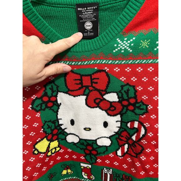 Hello Kitty Christmas Sweater Womens XL - Picture 2 of 4
